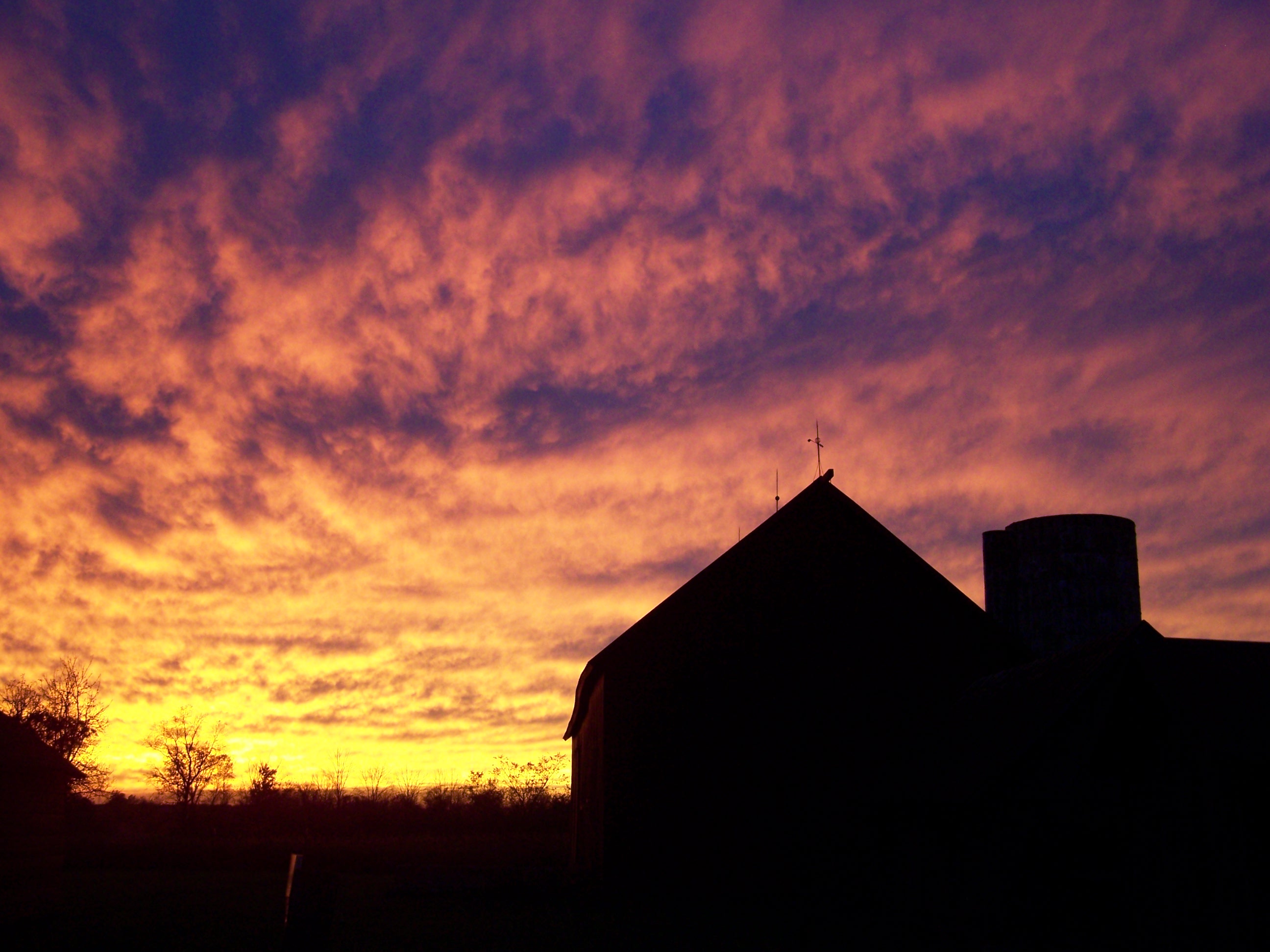 Sunset at Conservancy farm by Scott Tyrrell. Ypsialnti, MI - Oct 2007